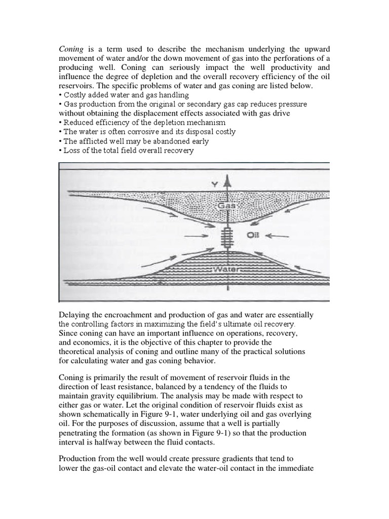 Understanding Water and Gas Coning | PDF | Petroleum Reservoir | Gases
