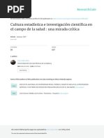 62 Cultura Estadistica e Investigacion Cientifica en El Campo de La Salud Una Mirada Critica