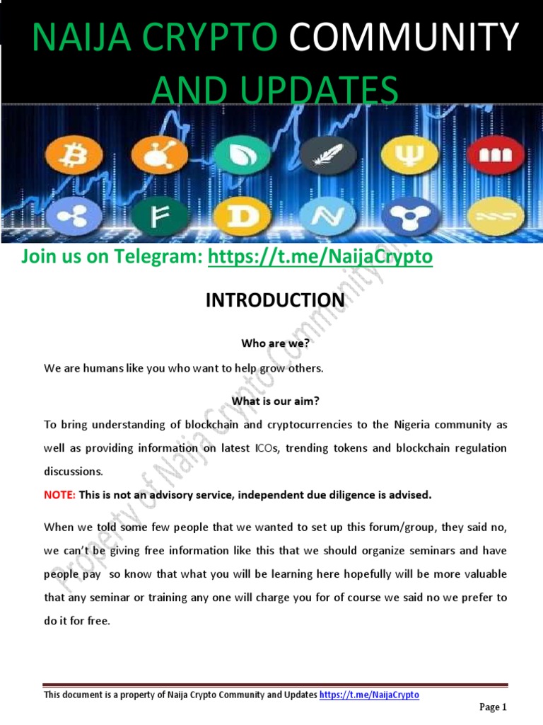 Naija Crypto Community Guide | PDF | Cryptocurrency | Bitcoin