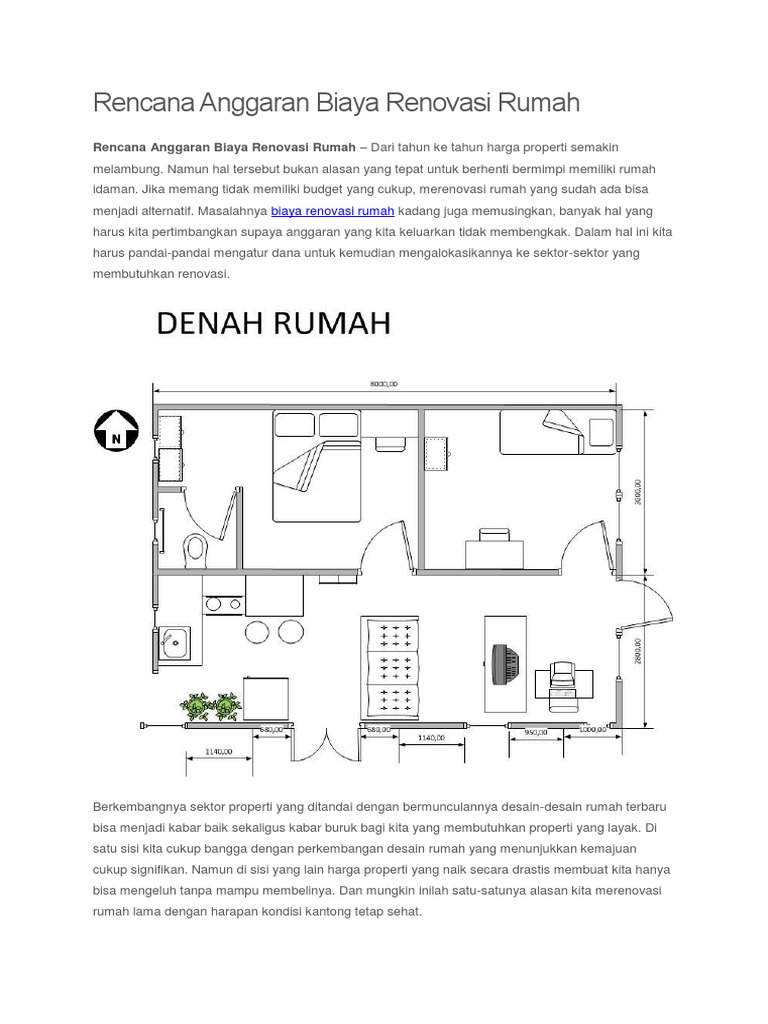 Rencana Anggaran Biaya Renovasi Rumah Pdf