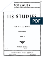 Dotzauer 113 Studies For Cello Solo Book III