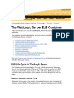 The Weblogic Server Ejb Container