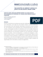 Como Elxs Discutem Questões de Gênero? Análise Do Potencial Deliberativo de Discussões Online Sobre Feminismo