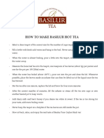 How To Make Basilur Tea PDF