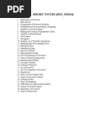 Research Methodology Short Notes