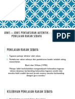 Jenis - Jenis Pentaksiran Autentik