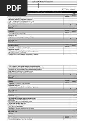 Employee Performance Evaluation