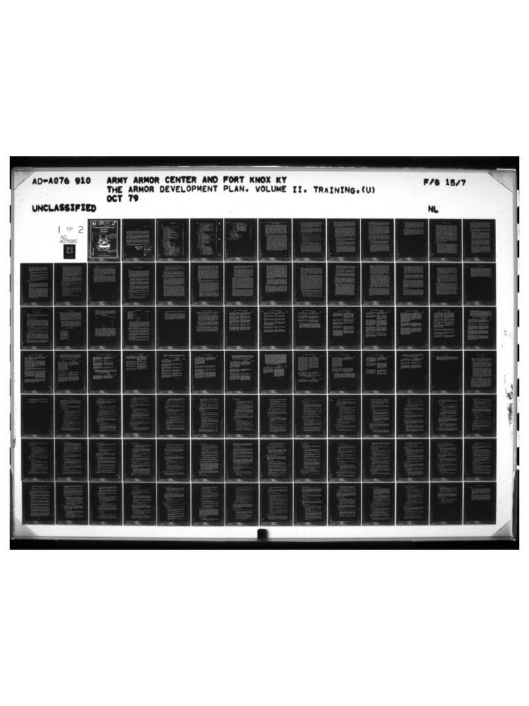 Armor Training Development Plan 1979 | PDF | Military | Violent Conflict
