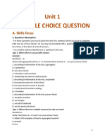 Unit 1 Multiple Choice Question: A. Skills Focus