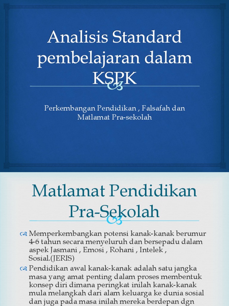 Analisis Standard Pelajaran DLM KSPK Presantation | PDF