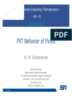 PVT Behavior of Fluids: Dr. M. Subramanian