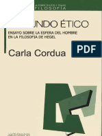 Carla Cordua - El-Mundo-Etico-de-Hegel. Ensayo Sobre La Esfera Del Hombre en La Filosofía de Hegel PDF