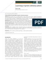 Understanding The Psychology of Geriatric Edentulous Patients