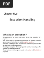 Chapter Five: Exception Handling