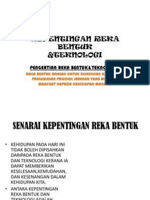 Reka bentuk dan teknologi menyumbang kepada