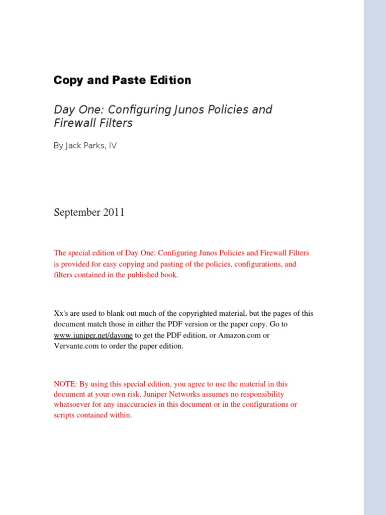 Copy Paste ConfigPoliciesFilters | PDF | Firewall (Computing) | Routing