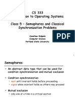 CS 333 Introduction To Operating Systems Class 5 - Semaphores and Classical Synchronization Problems