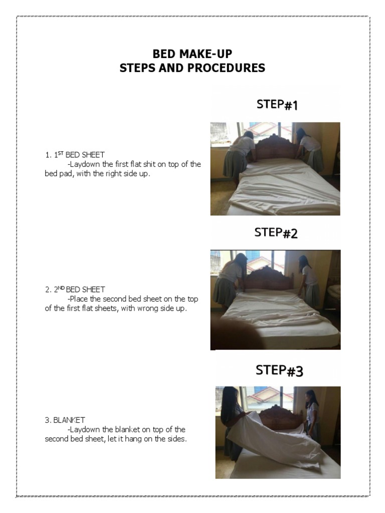 Bed MakeUp Steps and Procedures PDF