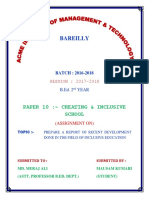 Bareilly: Paper 10:-Creating & Inclusive School