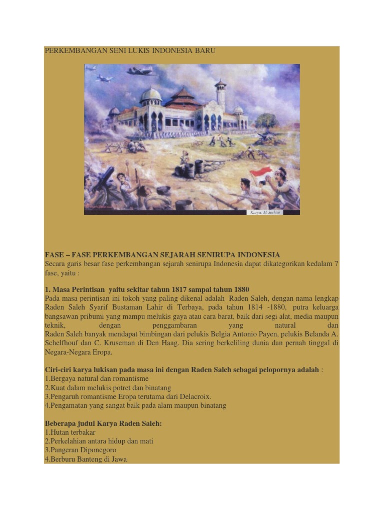 Perkembangan Seni Lukis Indonesia Barudocx