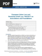 Legal Briefing Romanian Draft NGO Law January 2018