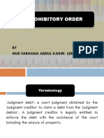 Prohibitory Order