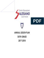 Annual Lesson Plan Sixth Grade 2017-2018