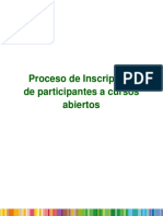 Protocolo de Proceso de Inscripción de Participantes A Cursos Abiertos