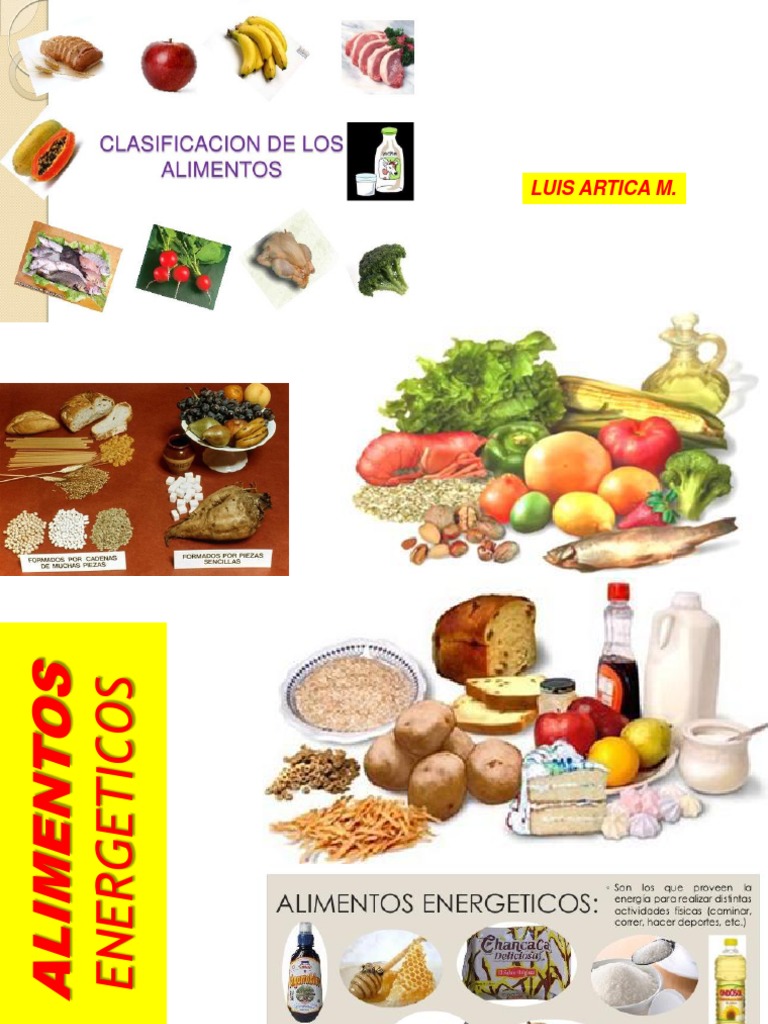 Clases De Alimentos Energeticos Constructores Y Reguladores