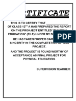 Physical Education Borads Practical File Full Content