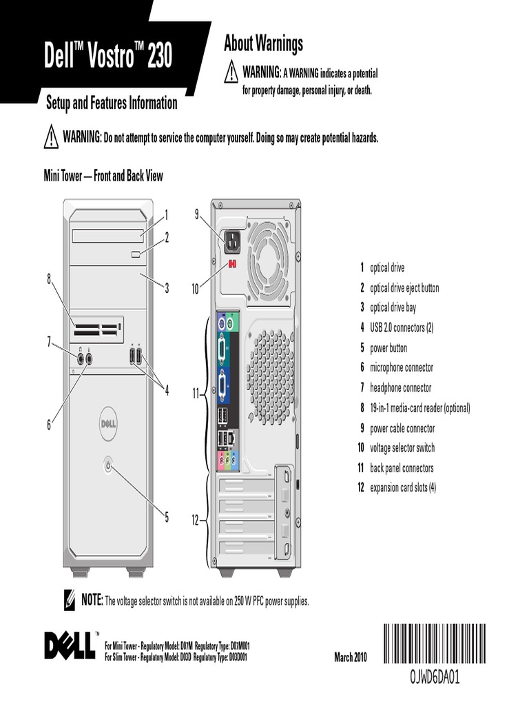 Vostro Setup Guide En Us   PDF   Computer Data Storage
