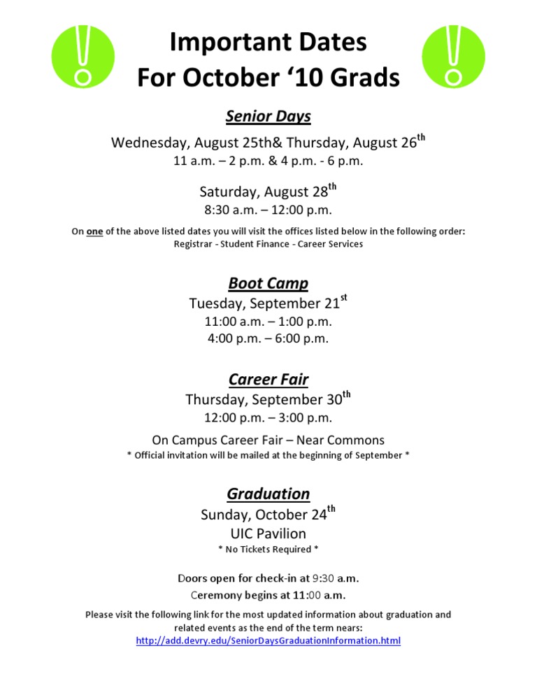 October 2023 Graduation Events Schedule | PDF