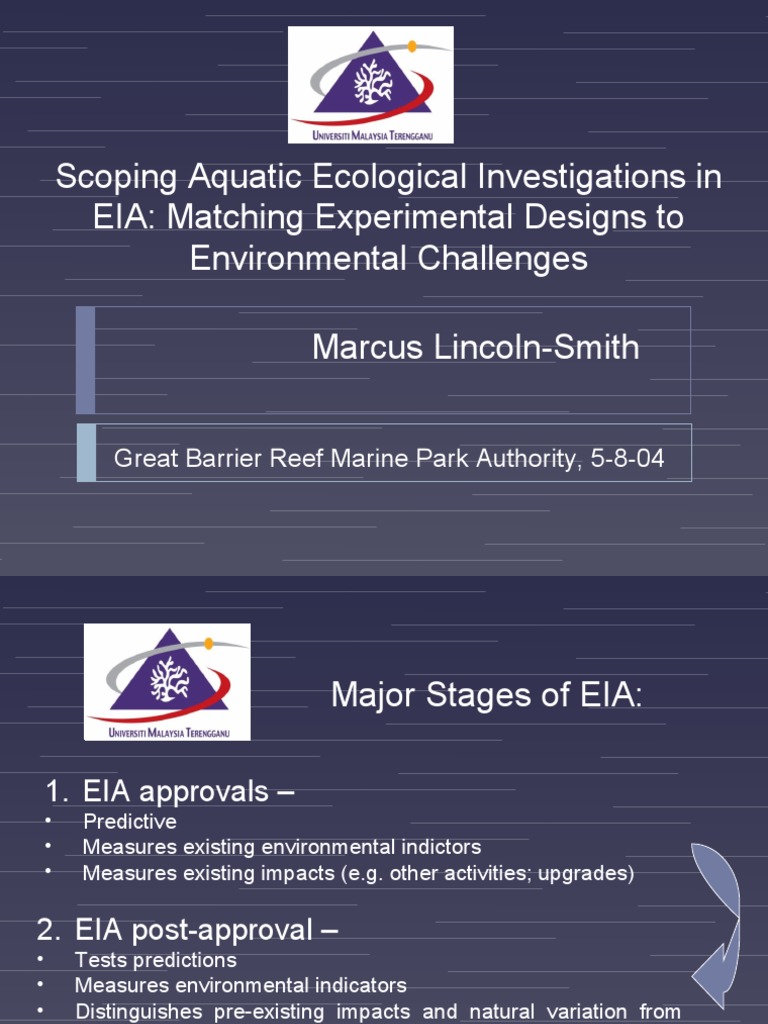 29152840 ENVIRONMENTAL IMPACT ASSESSMENT MSM3208 LECTURE NOTES 5 