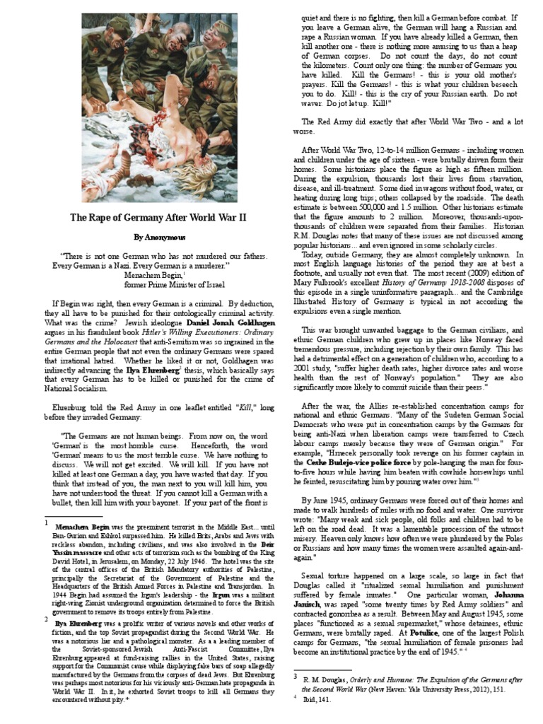 Rape Of Germany After World War Iidoc Nazi Germany - 