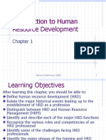 Introduction To Human Resource Development: Werner & Desimone (2006) 1