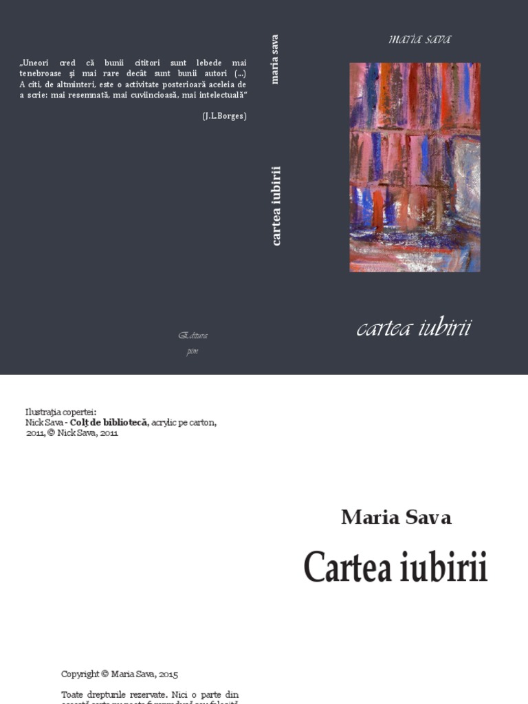 Cartea Iubirii Autor Maria Sava Pdf
