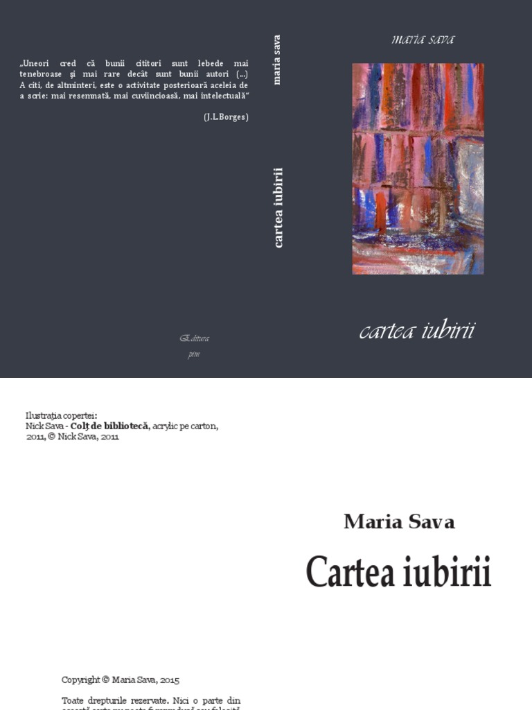 Cartea Iubirii Autor Maria Sava Pdf