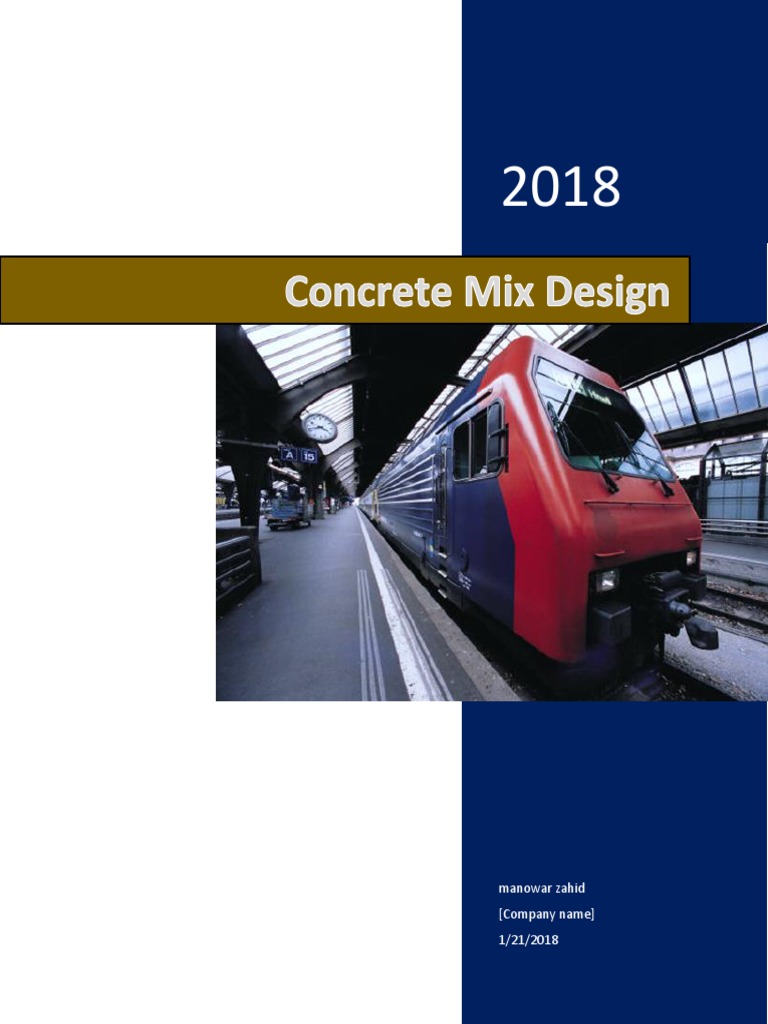 Concrete Mix Design PDF Concrete Engineering