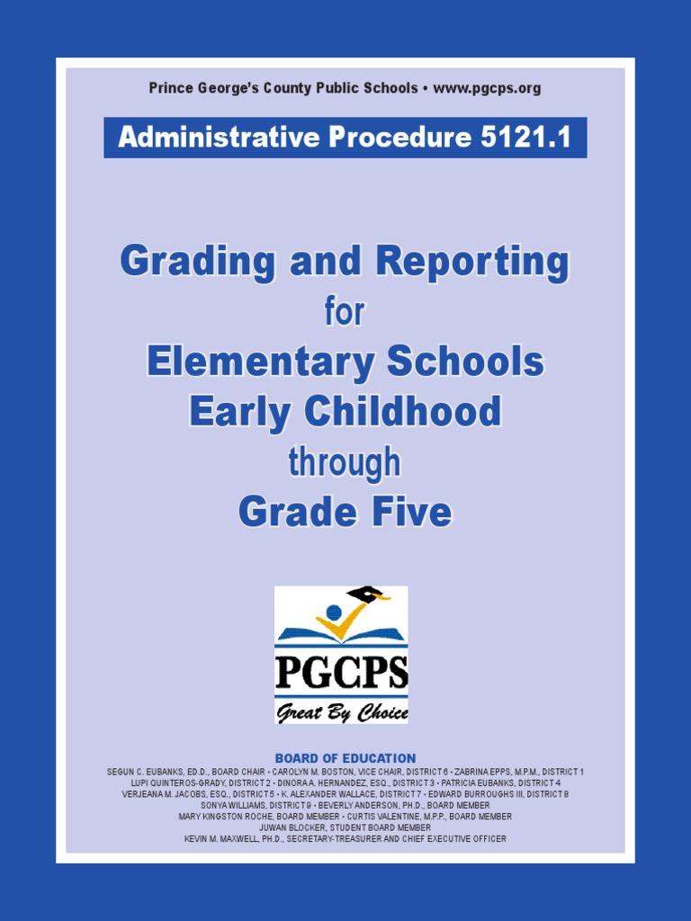 PGCPS Grading and Reporting Guide K5 PDF Individualized Education