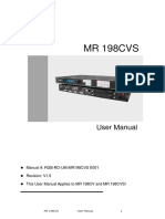 MR 198CVS Video Processor User Manual V1.0 20140505 PDF