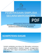 Pemeriksaan Simplisia Secara Mikroskopik