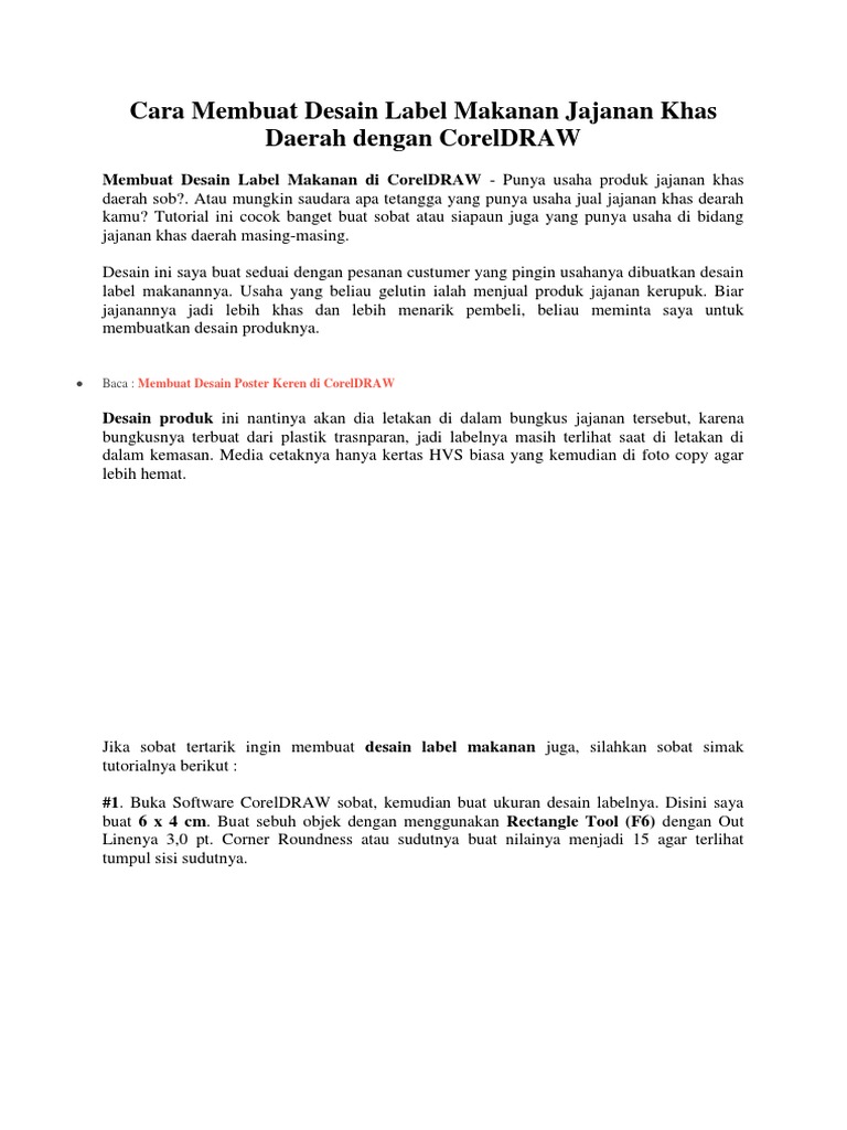  Cara  Membuat  Desain  Label Makanan Jajanan Khas Daerah 