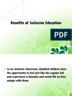Benefits and Barriers of Inclusive Education