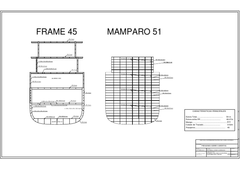 Frame 45 Mamparo 51: Presiones Sobre Cubiertas | PDF