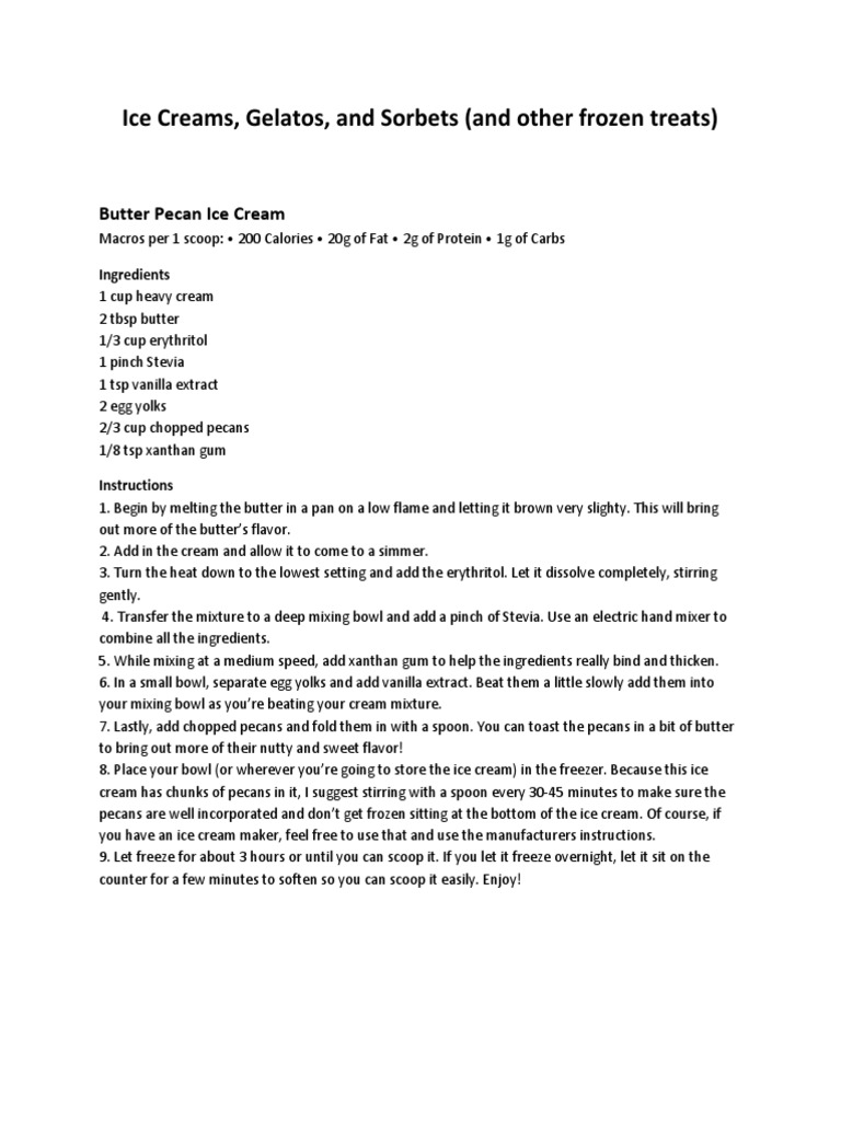 Ice Creams Et Al PDF Ice Cream Sugar Substitute