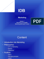 Marketing: Session 1 Marketing Concept/Mix Marketing Planning & Control