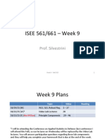 ISEE 661 Week 9 Plans and Objectives for Regression Modeling Techniques