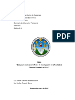 Estructura técnica informes investigación Facultad Ciencias Económicas USAC