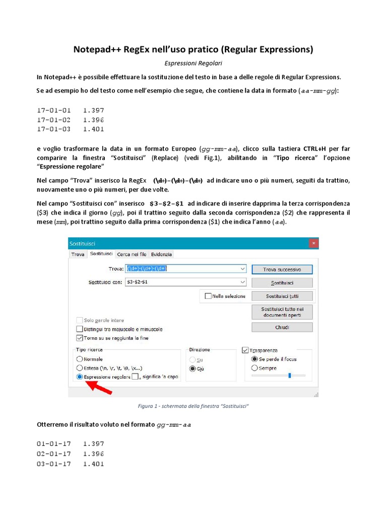 Notepad++ RegEx Nell'uso Pratico | PDF