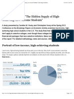 Key Findings: Hidden Supply of High-Achieving, Low-Income Students